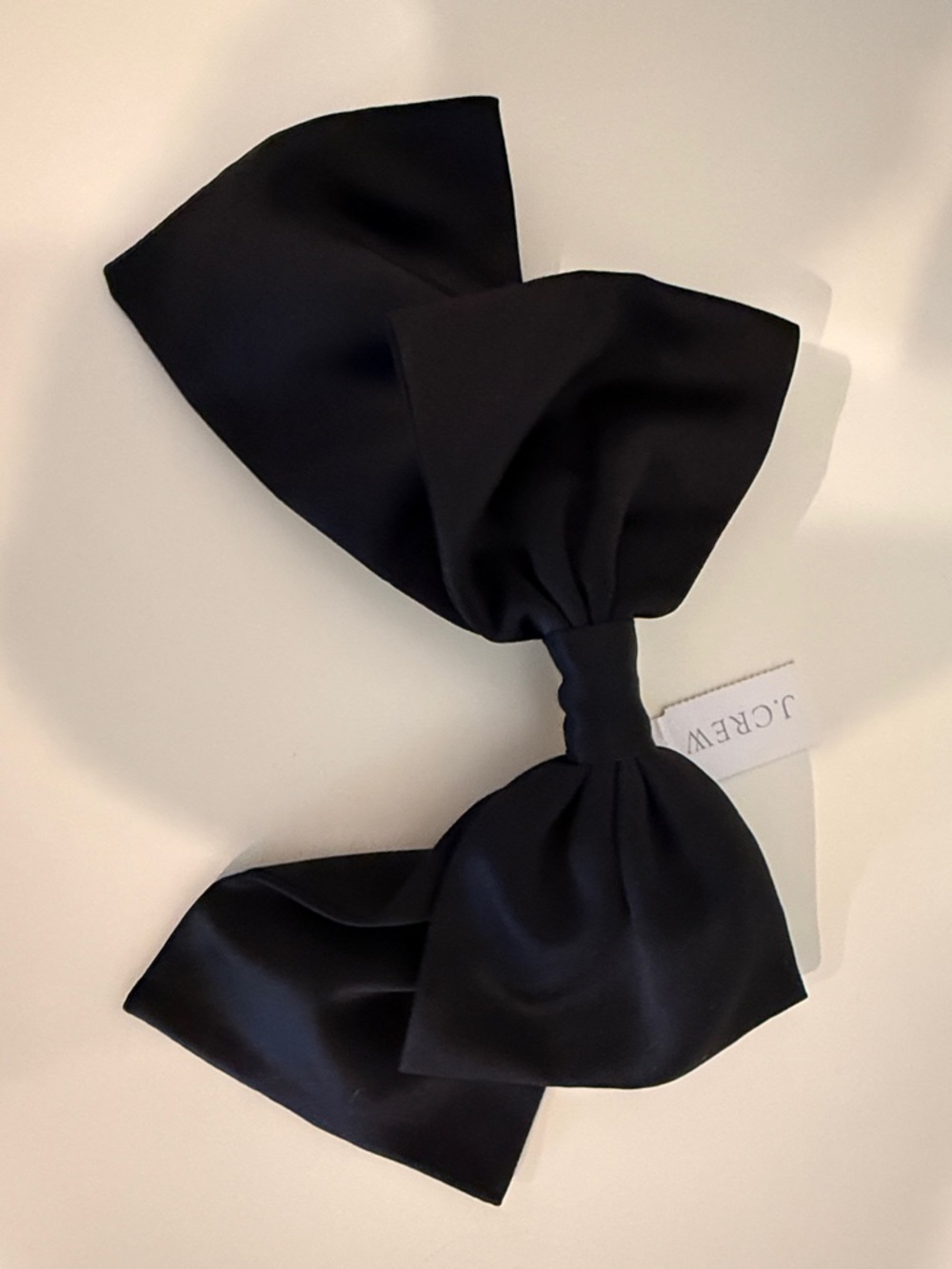 J. Crew Black Satin Bow Hair Clip